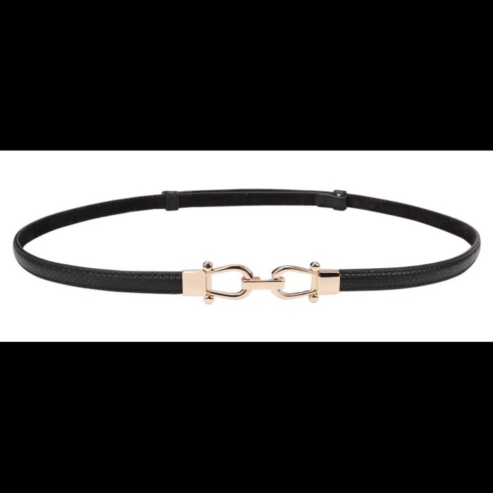 Leather Skinny Women Adjustable Thin Waist Belt